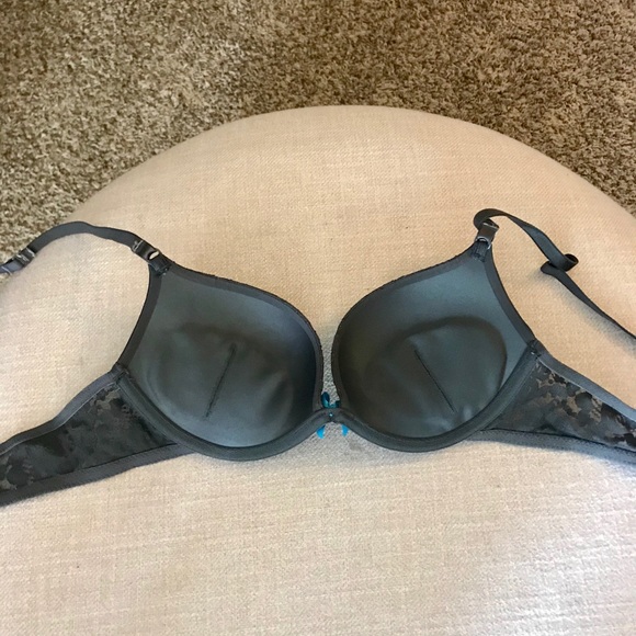 aerie Charcoal Lace Push-Up Bra - Picture 2 of 3